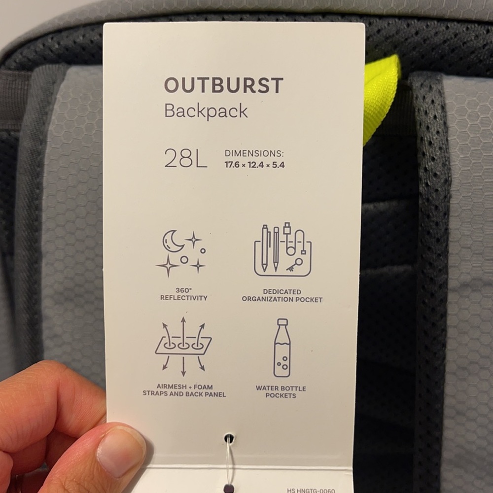 High Sierra Outburst 18” Gray Reflective Backpack with Adjustable Foam Straps - Picture 6 of 9